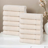 Milo Smart Twist Viscose Cotton Blend Face Towels Washcloths Set of 12
